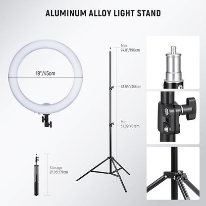 NEEWER 18 Inch/45cm LED Ring Light - Image 6