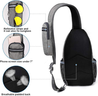 WATERFLY Crossbody Sling Backpack Sling Bag Travel Hiking Chest Bag Daypack - Image 6