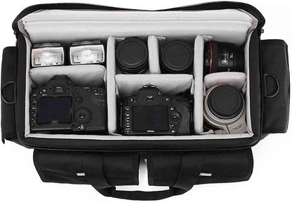 Large Camera Shoulder Bag, Pressure proof &Waterproof DSLR SLR Mirrorless by svatin