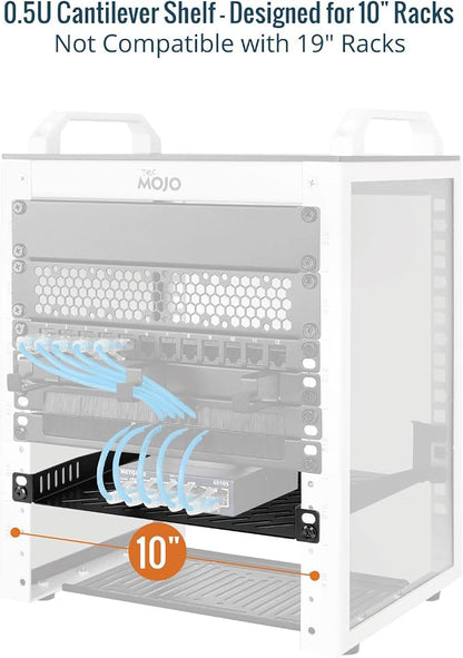 Tecmojo 2 Pack 0.5U Rack Mount Shelf - Image 3