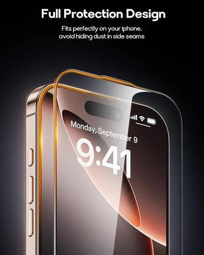 3 Pack for iPhone 16 Tempered Glass Screen Protector, Dust Free CABIN, Auto - Image 5