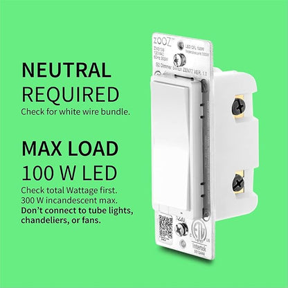 Zooz 800 Series Z-Wave Long Range S2 Dimmer Switch ZEN77 800LR - Image 3