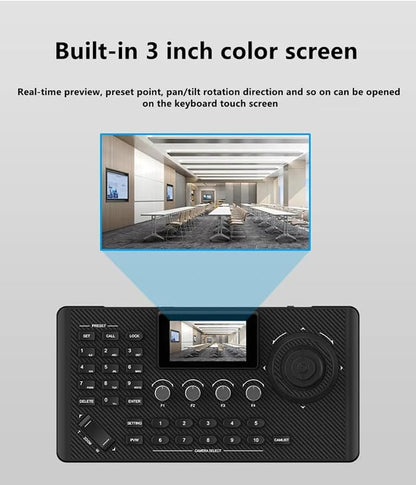 NDI PTZ Controller Camera Joystick Controller, PoE Network 4D HDMI PTZ Keyboard - Image 2