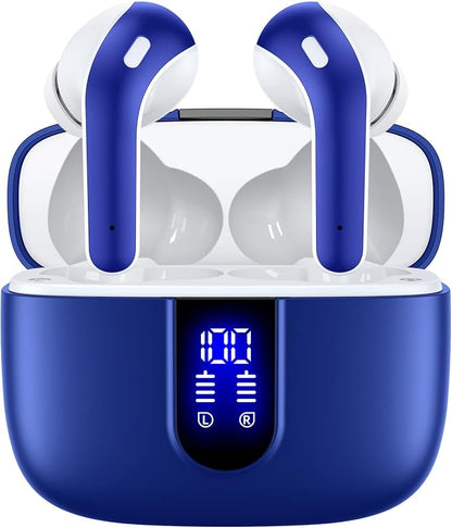 TAGRY Bluetooth Headphones True Wireless Earbuds 60H Playback LED Power Display by TAGRY