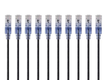Monoprice - 133267 SlimRun Cat6A Ethernet Patch Cable - Snagless RJ45 UTP Pure by Monoprice