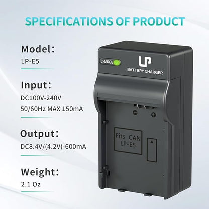 LP LP-E5 Battery Charger, Quick Charger - Image 6
