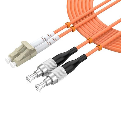 OM1 LC to FC Fiber Patch Cable, 0.6M/1.96FT Fiber Optic Jumper, 10GB Multimode by lidkew