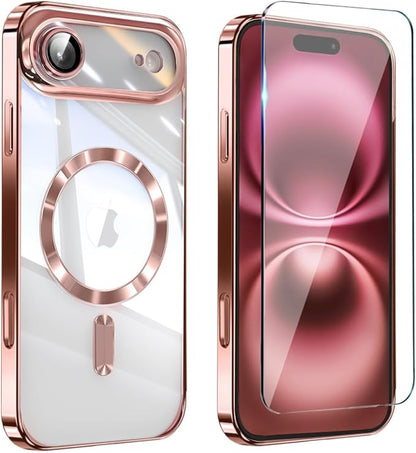 Magnetic Glossy Case for iPhone 17 Air, iPhone 17Air Phone Case Slim Clear by Unknown
