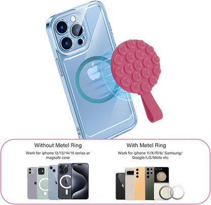 Magnetic Suction Cup Phone Mount, Suction Phone Case Grip Stand Holder - Image 6