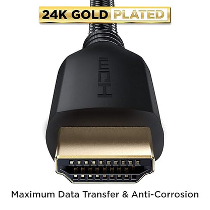 PowerBear 4K HDMI Cable 15 ft | High Speed Hdmi Cables, Braided Nylon & Gold - Image 6