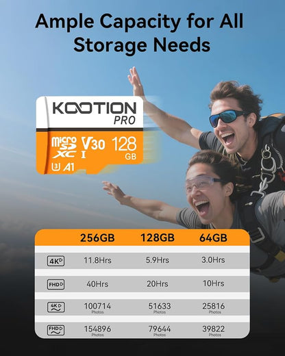 KOOTION 5 Pack Micro SD Cards 128GB, U3 microSDXC Flash Memory Card - Image 6