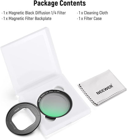 NEEWER 67mm Magnetic Black Diffusion 1/4 Filter Set, Compatible - Image 9