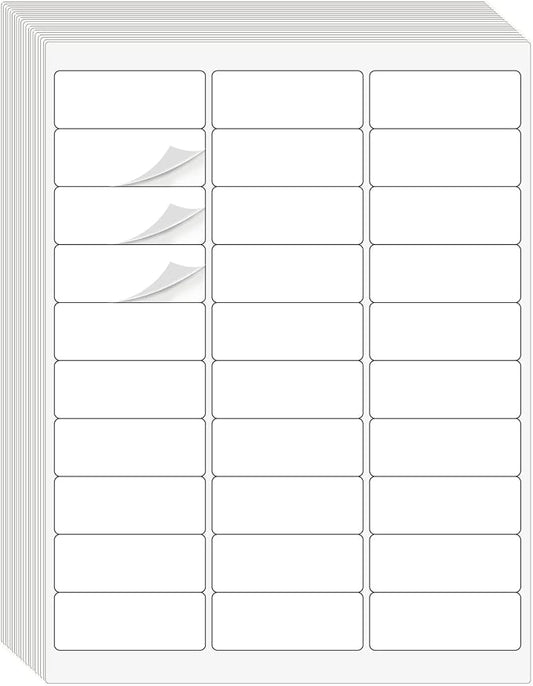 1" x 2-5/8" Address Labels 900 Labels Sticker Paper by DINIZON