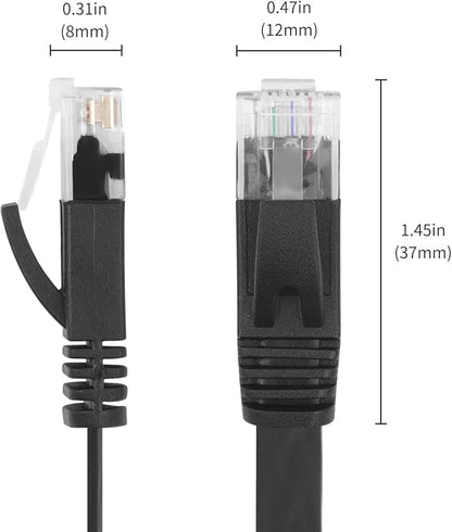 REXUS Retractable Cat 6 Flat Ethernet Network Cable 3.3 & 6.6 FT Combination - Image 4