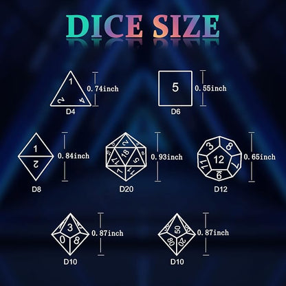 Metal Dice Set, HNCCESG Polyhedral D&D Dice - Image 5