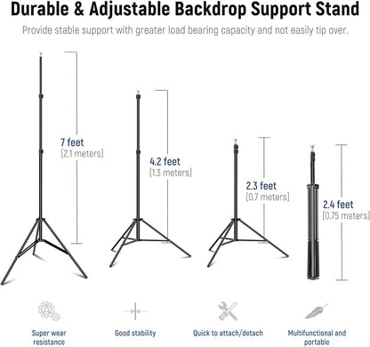 Neewer Photo Studio Backdrop Support System, 10ft/3m Wide 6.6ft/2m High - Image 5