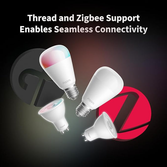 Aqara Thread/Zigbee Smart LED Light Bulb T2 E26, Tunable White, RGB Color - Image 2