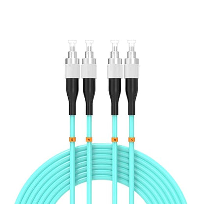 FC/UPC-FC/UPC Fiber Patch Cable OM3 1Meter/4ft 10GB Multimode Jumper Duplex by Buacoz