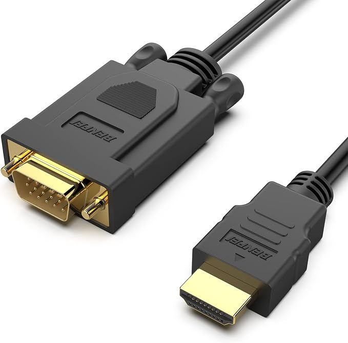 BENFEI HDMI to VGA 10 Feet Cable, Uni-Directional HDMI to VGA Cable Compatible by BENFEI