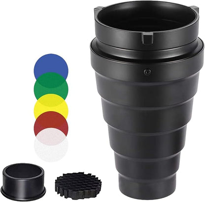 Metal Conical Studio Snoot Kit by Heliora