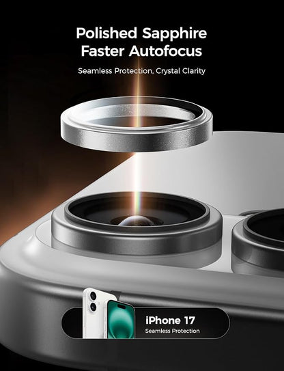 MAGIC JOHN for iPhone 17 Camera Lens Protector 9H Aerospace Tempered Glass - Image 5