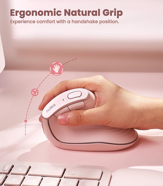 Nulea M510 Vertical Mouse Wireless, Ergonomic Mouse - Image 2