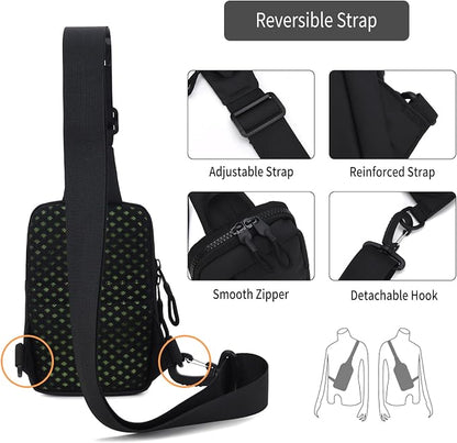 Peicees Small Crossbody Bag for Men Women Mini Sling Bag Travel Running Phone - Image 5