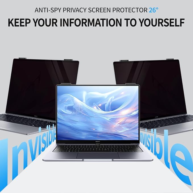 Laptop Privacy Screen 15.6 inch, 9H Hanging Privacy Screen - Image 3