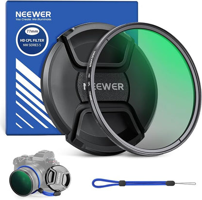 NEEWER 77mm CPL Filter with Lens Cap, Ultra Slim Multi Resistant Nano Coated by Neewer