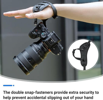 JJC Deluxe Microfiber Camera Hand Strap, Secure Padded Camera Holder Wrist Strap - Image 4