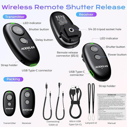 Upgraded USB-C Rechargeable Wireless Camera Remote Control Shutter Release - Image 8