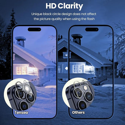 Tensea for iPhone 15 Pro / 15 Pro Max Camera Screen Protector, Tempered Glass - Image 6