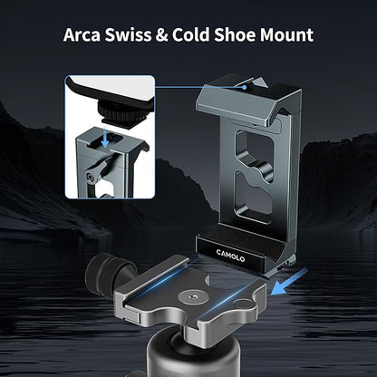 Metal Phone Tripod Mount Arca Port & Action Camera Adapter, Adjustable - Image 4