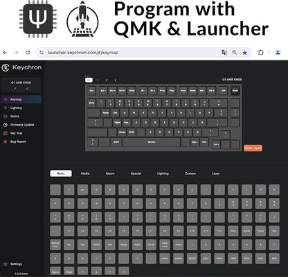 Keychron Q1 RGB Wired Custom Mechanical Keyboard, 75% Layout QMK/VIA - Image 7