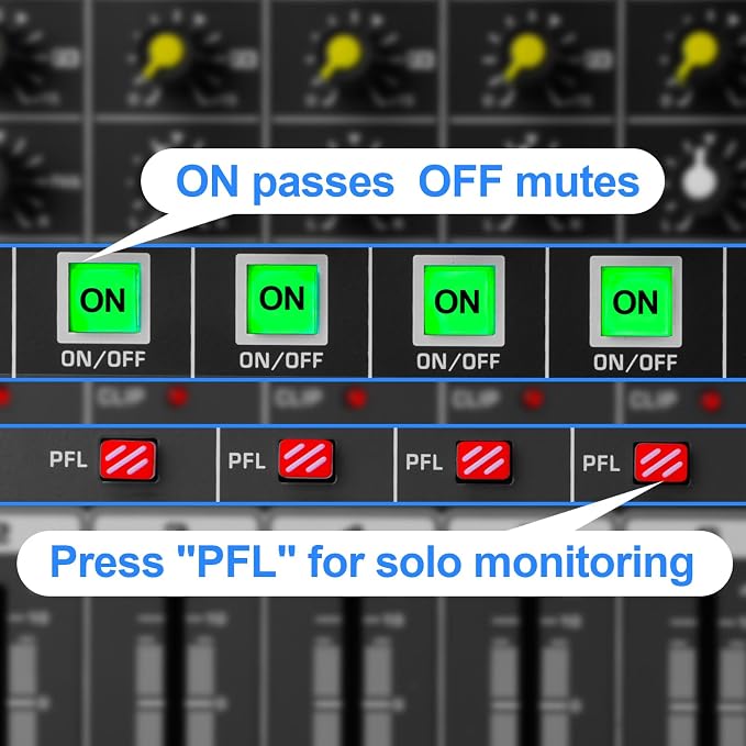 6-Channel Professional Audio Mixer, FX-6usb Mixing Console - Image 3