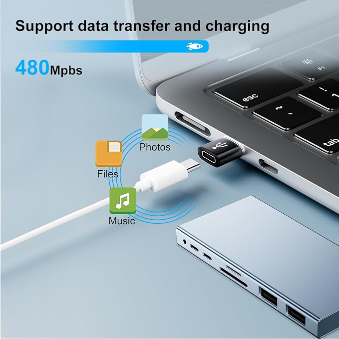 USB to USB C Adapter 10 Pack, USBC to USB Adapter, USB Type C Male Female - Image 6