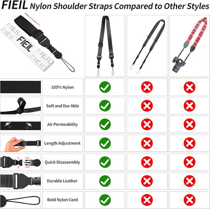 FIEIL 5 Pack Nylon iPad Strap, Adjustable Camera Neck Strap, Comfortable - Image 5