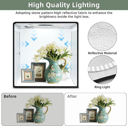 Lightdow 16"x16"x16" Photo Studio Light Box Photography - Image 6