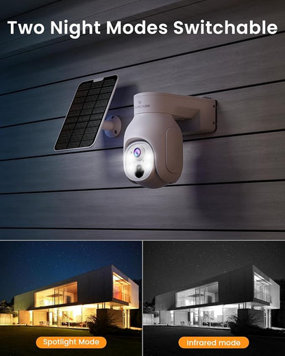 Camcamp Wireless Security Camera System, Solar Powered PTZ 4MP 6 Cam-kit Camera - Image 8