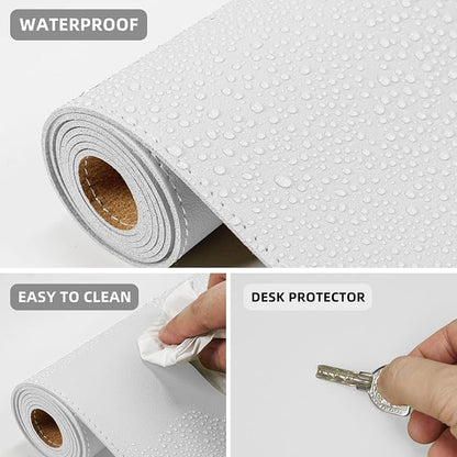 AFIING Leather Desk pad Protector, Large Non-Slip Office Desk Mat - Image 3