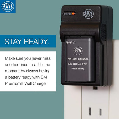 BM Premium 2 Pack of EN-EL23 Batteries and Battery Charger - Image 5