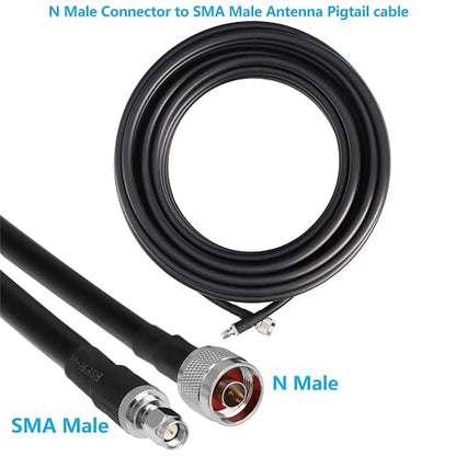 36ft N Male to SMA Male Cable, SMA to N Cable 50 ohm Ultra Low Loss KMR240 - Image 4