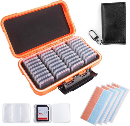36 Slots Memory Card Case Orange by Micscrew