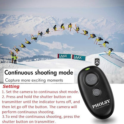 PHOLSY Wireless Shutter Release Camera Remote Control - Image 5