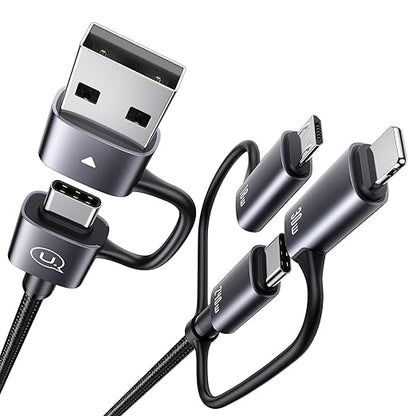 240W Multi Charging Cable, 6.6ft 6-in-1 USB C Cable Fast Charging Cords by USAMS