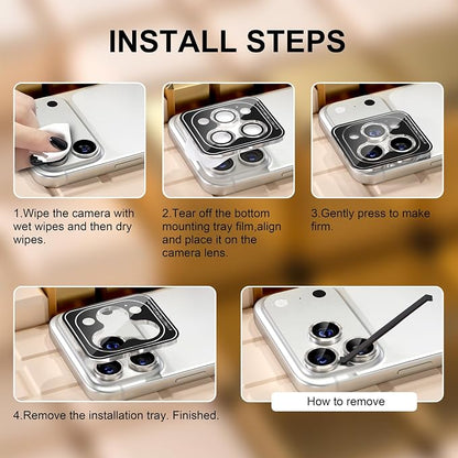 Misea Compatible for iPhone 17 Pro/iPhone 17 Pro Max Camera Lens Protector - Image 7