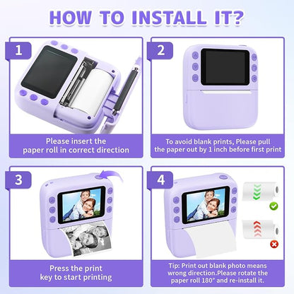 Instant Print Camera for Kids, Christmas Birthday Gifts for Girls Boys - Image 7