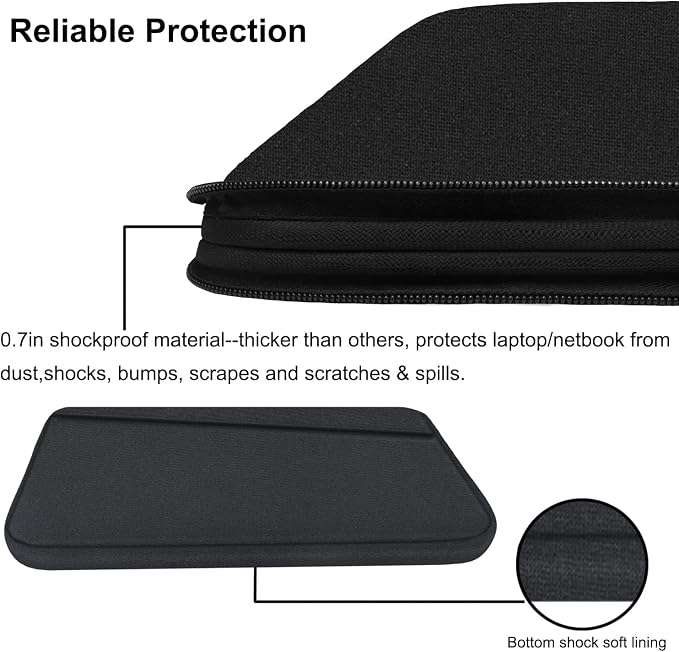 Laptop Sleeve Case 17 inch, Durable Computer Carrying Bag Protective Case - Image 4