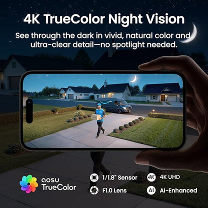 aosu T2 Ultra 4K Security Cameras Wireless Outdoor, TrueColor Night Vision - Image 4