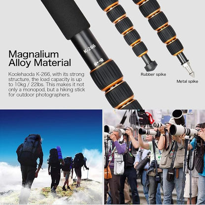 Koolehaoda 6-Section Monopod Compact Portable Photography Aluminum Alloy Unipod - Image 5